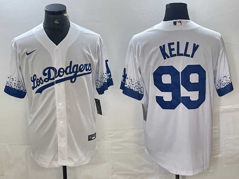 Men's Los Angeles Dodgers #99 Joe Kelly White 2021 City Connect Cool Base Stitched Jersey,We sell and wholesale Men's Los Angeles Dodgers #99 Joe Kelly White 2021 City Connect Cool Base Stitched Jersey on line form chian!